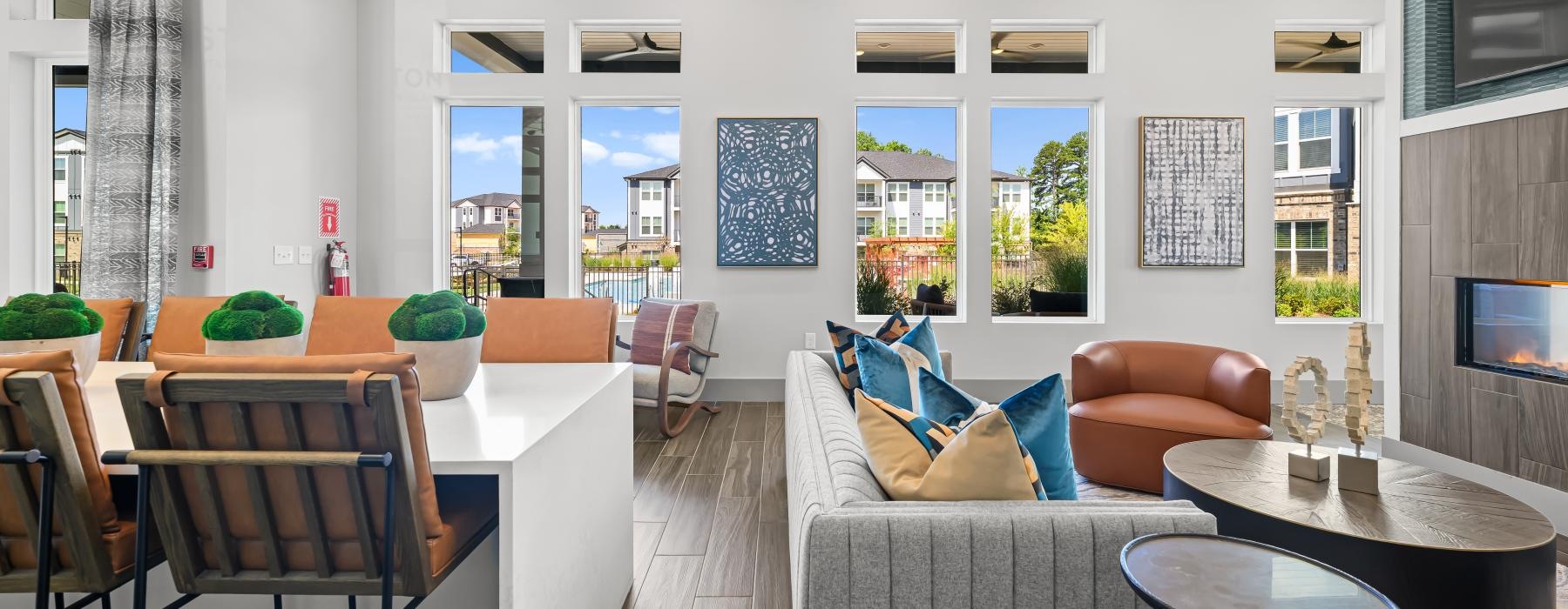 lounge space with seating